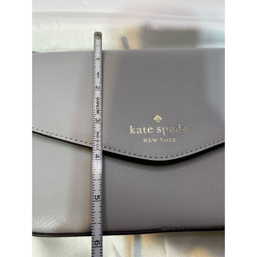 Kate Spade Sadie Envelope Crossbody Platinum Saffiano Leather Chic Minimalist - Picture 6 of 11